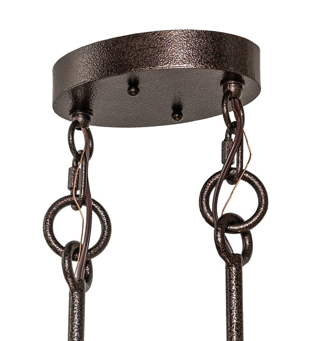 Meyda Tiffany - 273841 - Eight Light Pendant - Winter Pine - Copper Vein