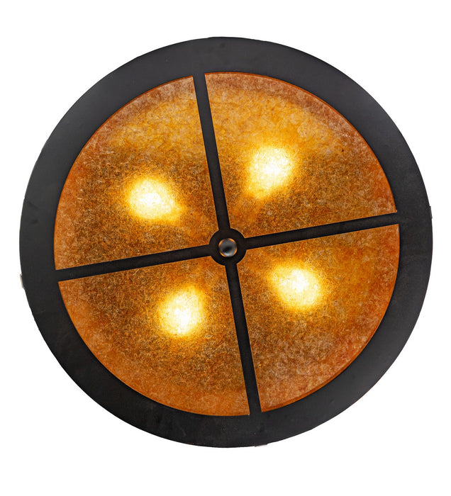 Meyda Tiffany - 270091 - Four Light Semi-Flushmount - Tall Pines - Textured Black