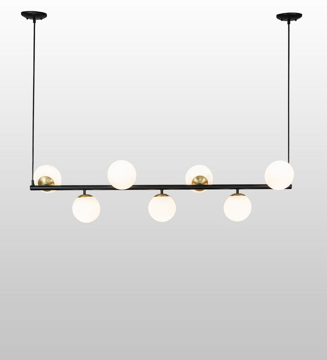 Meyda Tiffany - 274291 - Seven Light Island Pendant - Bola - Solar Black