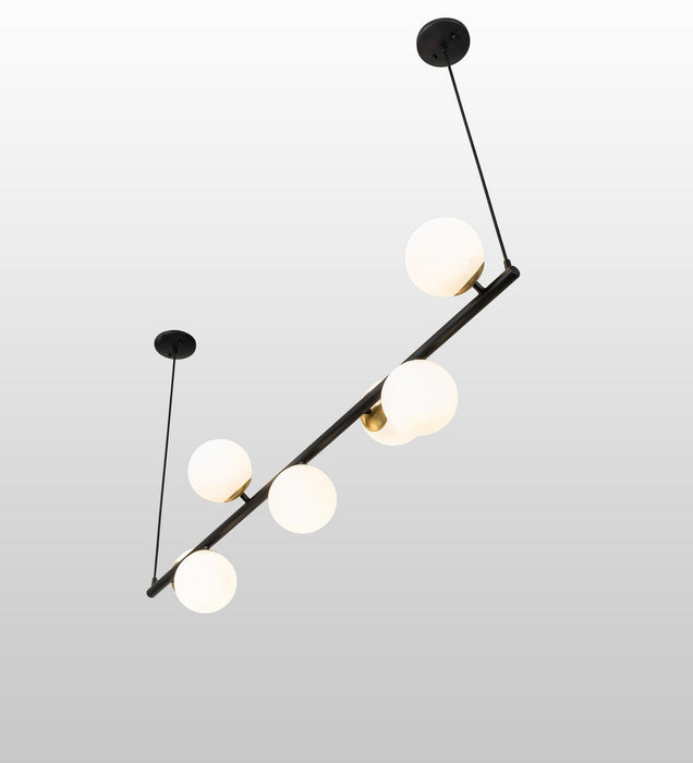 Meyda Tiffany - 274291 - Seven Light Island Pendant - Bola - Solar Black