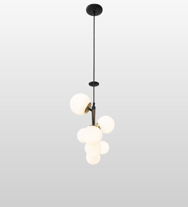 Meyda Tiffany - 274291 - Seven Light Island Pendant - Bola - Solar Black