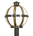 Meyda Tiffany - 274447 - One Light Post Mount - Orbital - ExtOil Rubbed Bronze & Goldtastic