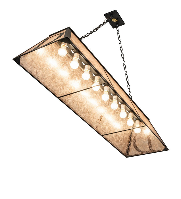 Meyda Tiffany - 274660 - Nine Light Pendant - Personalized - Black Satin Wrought Iron