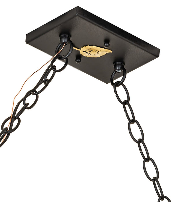 Meyda Tiffany - 274660 - Nine Light Pendant - Personalized - Black Satin Wrought Iron