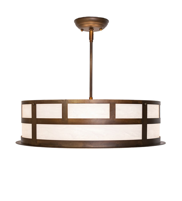 Meyda Tiffany - 274912 - Four Light Pendant - Smythe - Antique Copper