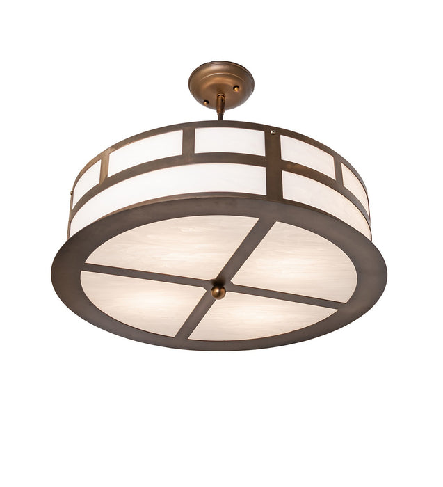 Meyda Tiffany - 274912 - Four Light Pendant - Smythe - Antique Copper