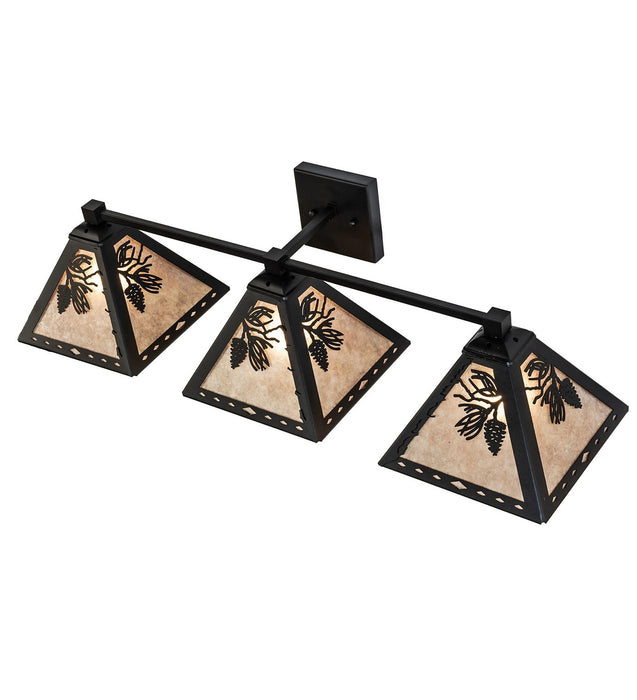 Meyda Tiffany - 275046 - Three Light Wall Sconce - Pinecone - Textured Black