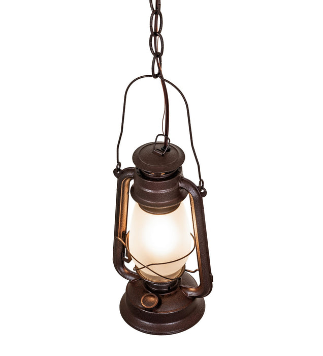 Meyda Tiffany - 275780 - One Light Mini Pendant - Miners Lantern - Distressed Rust