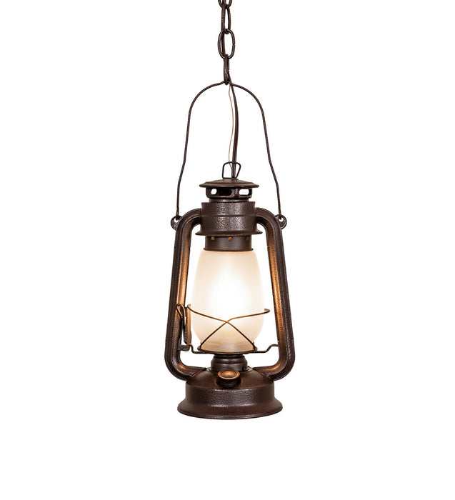 Meyda Tiffany - 275780 - One Light Mini Pendant - Miners Lantern - Distressed Rust