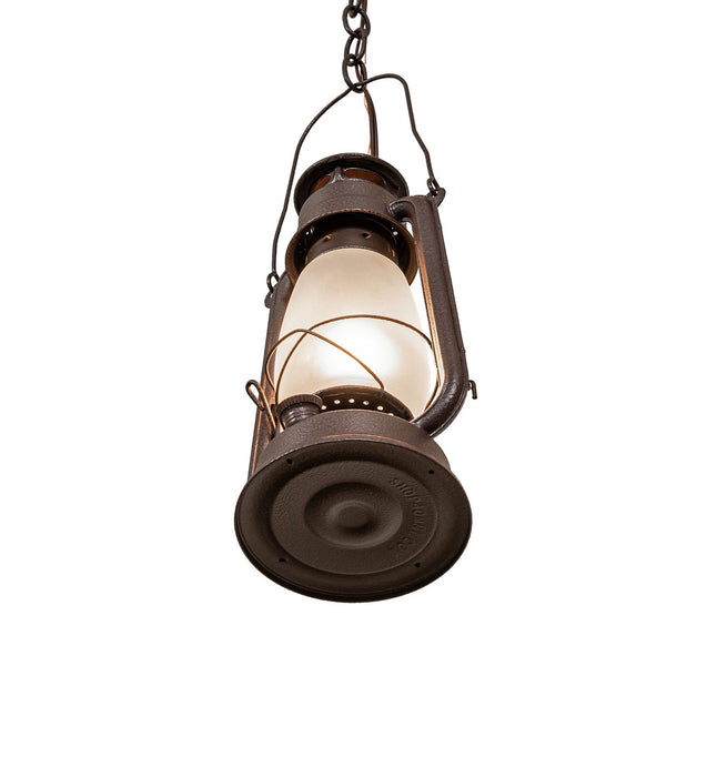 Meyda Tiffany - 275780 - One Light Mini Pendant - Miners Lantern - Distressed Rust