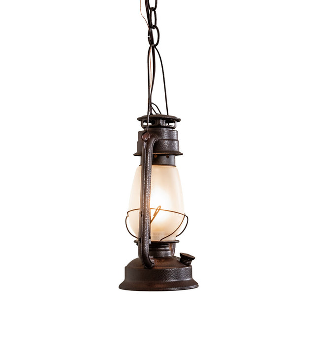 Meyda Tiffany - 275780 - One Light Mini Pendant - Miners Lantern - Distressed Rust