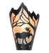 Meyda Tiffany - 276375 - One Light Wall Sconce - Moose At Dawn - Solar Black