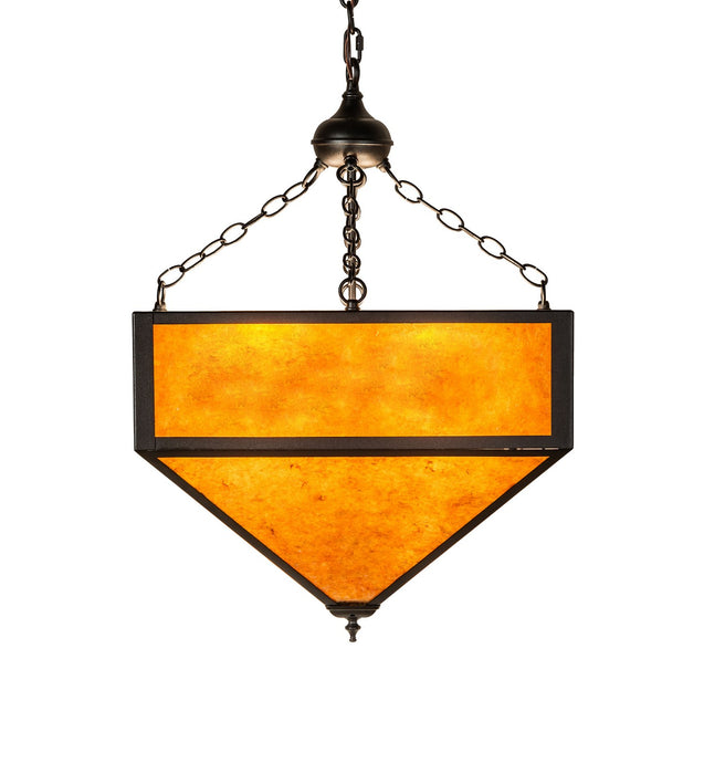 Meyda Tiffany - 277277 - Four Light Pendant - Mission - Textured Black