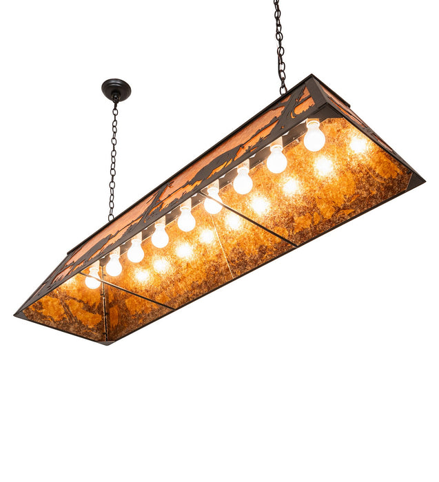 Meyda Tiffany - 278162 - Nine Light Pendant - Buffalo At Lake - Textured Black