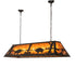 Meyda Tiffany - 278162 - Nine Light Pendant - Buffalo At Lake - Textured Black