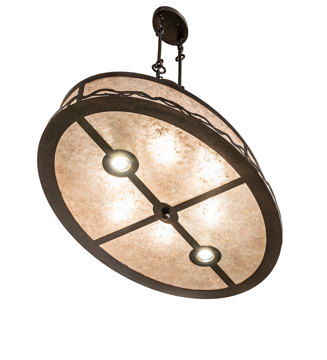 Meyda Tiffany - 278203 - Eight Light Pendant - Craftsman Prime - Copper Vein