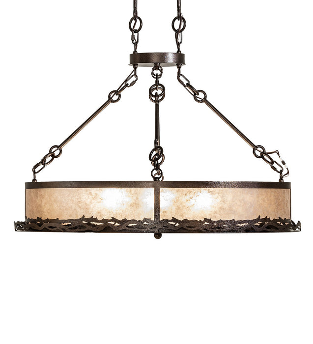 Meyda Tiffany - 278203 - Eight Light Pendant - Craftsman Prime - Copper Vein