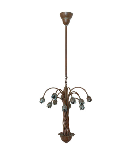 Bronze Lily 12 Light Chandelier Hardware