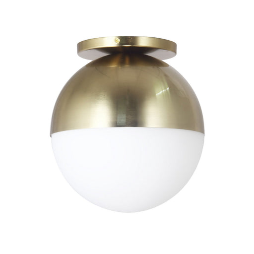 Dayana One Light Flush Mount Aged Brass