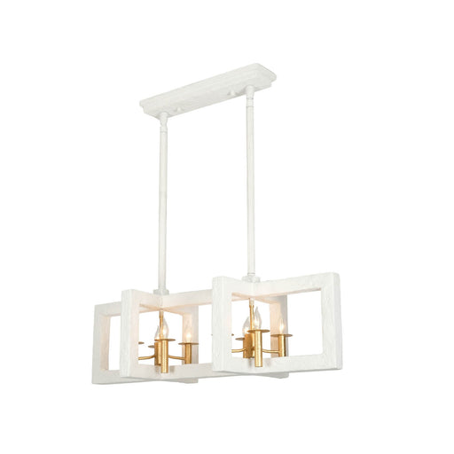 Duo Eight Light Island Pendant Soft Gold and White