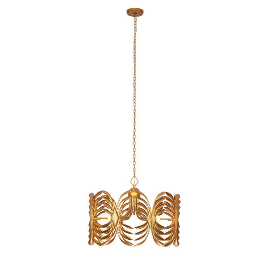 Botanica Eight Light Pendant Warm Gold