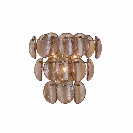 Uroko Two Light Wall Sconce Polished Winter Brass