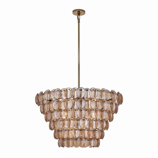 Uroko 14 Light Pendant Polished Winter Brass