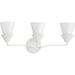 Progress Lighting - P300497-197 - Three Light Bath - Pinellas - White Plaster