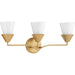 Progress Lighting - P300497-205 - Three Light Bath - Pinellas - Soft Gold