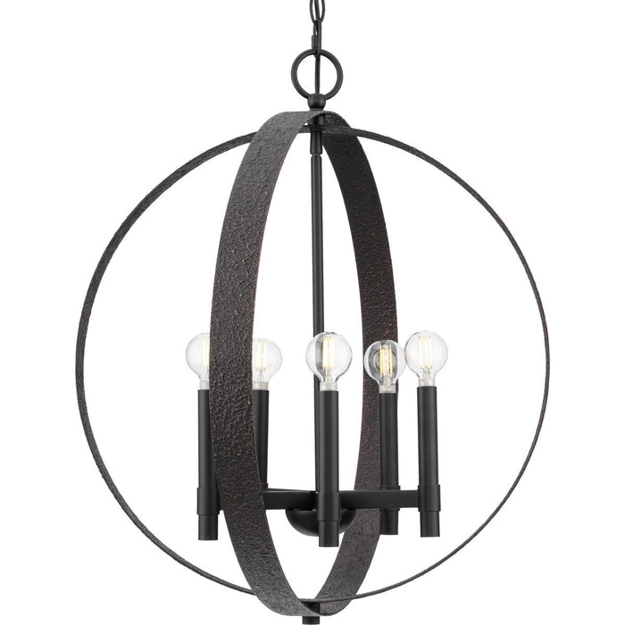 Progress Lighting - P400391-31M - Five Light Chandelier - Allegheny - Matte Black