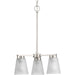 Progress Lighting - P400400-009 - Three Light Chandelier - Tanner - Brushed Nickel