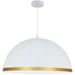Dainolite Ltd - OFE-201P-MW-GLD - One Light Pendant - Ofelia - Matte White