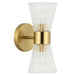Dainolite Ltd - VIE-112W-AGB - Two Light Vanity - Vienna - Aged Brass