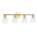 Dainolite Ltd - VIE-304W-AGB - Four Light Vanity - Vienna - Aged Brass