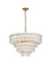 Elegant Lighting - 1780D25SG - Eight Light Chandelier - Emilia - Satin Gold And Clear