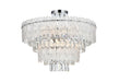 Elegant Lighting - 1780F25C - Eight Light Flush Mount - Emilia - Chrome And Clear