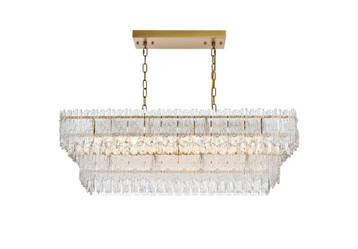 Elegant Lighting - 1780G37SG - Six Light Chandelier - Emilia - Satin Gold And Clear