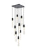 Elegant Lighting - 2088D20BK - Nine Light Pendant - Aurora - Black And Clear