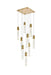 Elegant Lighting - 2088D20SG - Nine Light Pendant - Aurora - Satin Gold And Clear