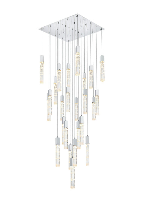 Elegant Lighting - 2088G36C - 25 Light Chandelier - Aurora - Chrome And Clear