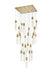 Elegant Lighting - 2088G36SG - 25 Light Chandelier - Aurora - Satin Gold And Clear