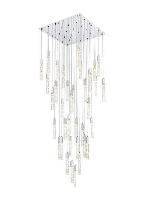 Elegant Lighting - 2088G42C - 36 Light Chandelier - Aurora - Chrome And Clear