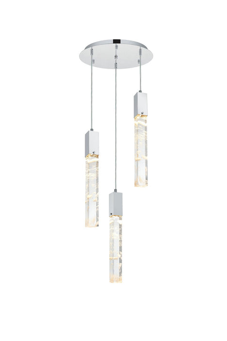 Elegant Lighting - 2089D16BK - Three Light Chandelier - Aurora - Black And Clear