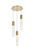 Elegant Lighting - 2089D16SG - Three Light Chandelier - Aurora - Satin Gold And Clear