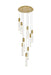 Elegant Lighting - 2089D24SG - Nine Light Chandelier - Aurora - Satin Gold And Clear