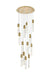 Elegant Lighting - 2089G30SG - 13 Light Chandelier - Aurora - Satin Gold And Clear