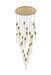 Elegant Lighting - 2089G42SG - 25 Light Chandelier - Aurora - Satin Gold And Clear