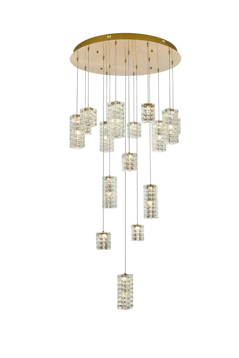 Elegant Lighting - 3680D32SG - LED Pendant - Aston - Satin Gold