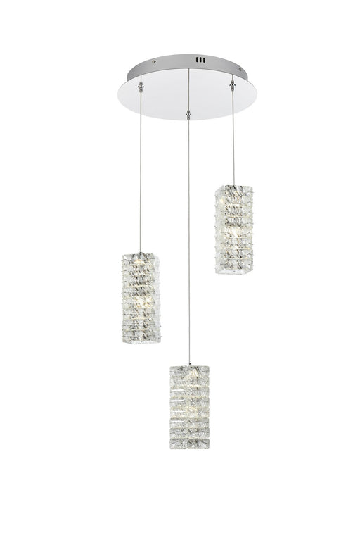 Elegant Lighting - 3680D3RC - LED Pendant - Aston - Chrome