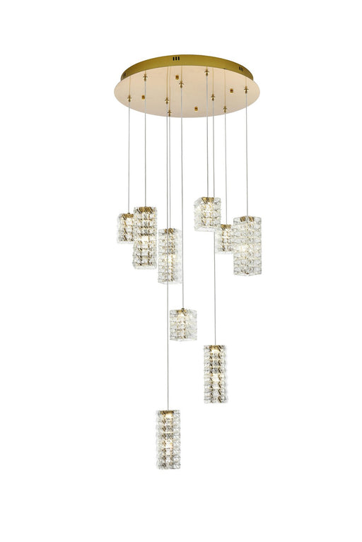 Elegant Lighting - 3680D9SG - LED Pendant - Aston - Satin Gold